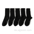 Umweltfreundliche schwarze, weiche, schwarze Bambus-Crew-Socken